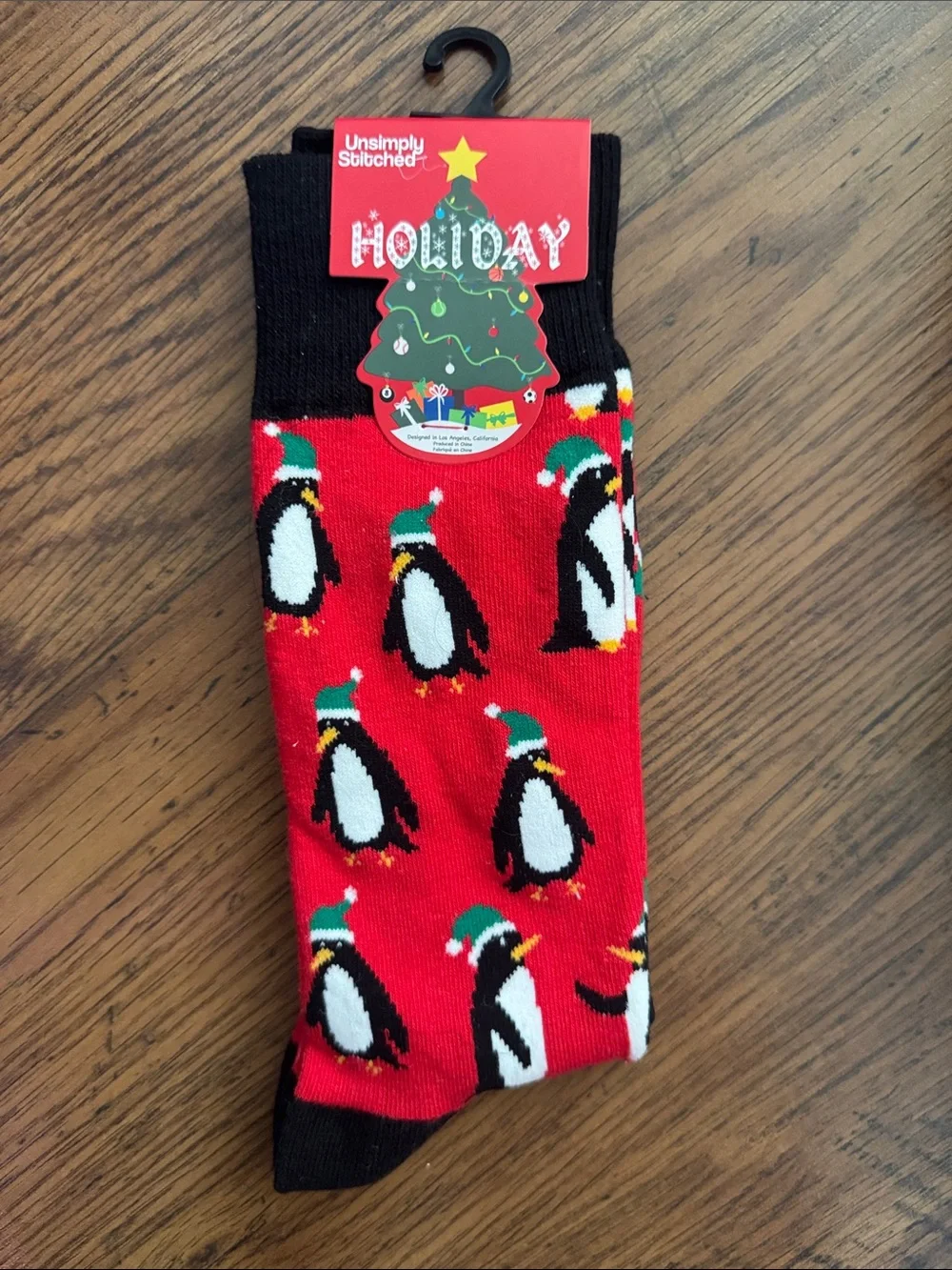 Holiday Penguin Socks - C1.RBk.M